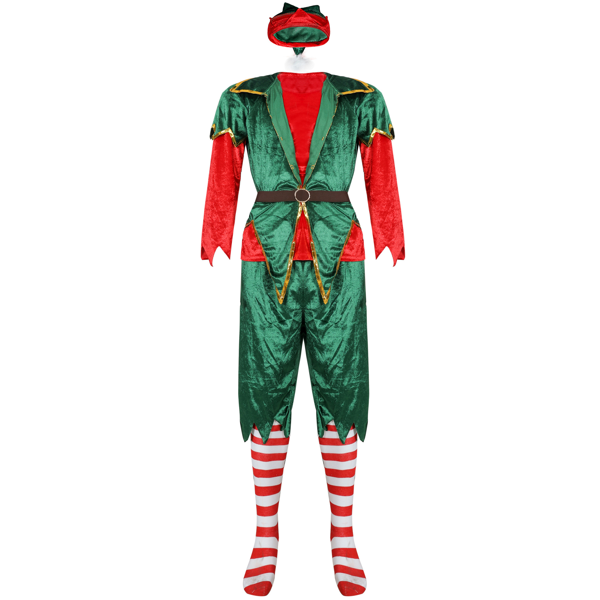 FC156 MENS DELUXE HOLIDAY ELF COSTUME